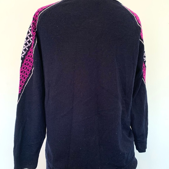 J. Crew Navy Sweater with Fine Embroidery - Picture 3 of 4